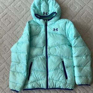 Under Armour Girls Teal Puffer Jacket